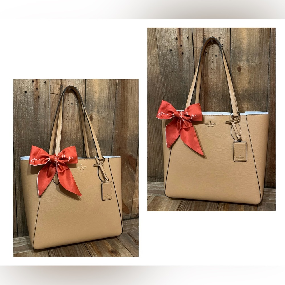 kate spade. 4 Piece Set: Poppy Tote with Free Wallet, Dust Bag & Scarf. NEW! - Picture 12 of 16